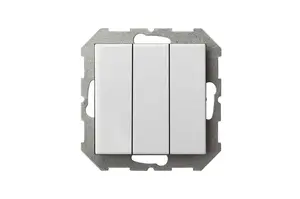 LIREGUS Triple Switch, Flush-Mounted, White
