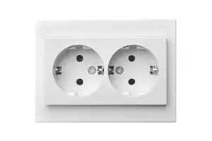 LIREGUS IKL16-405E/B Power Socket with Two Plugs, White