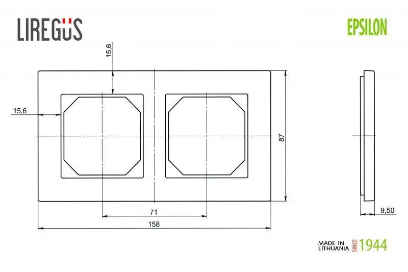 Рамка на 2 поста LIREGUS, песочная Photo 2