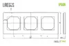 Рамка LIREGUS на 3 поста песочная Photo 2