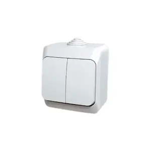 Schneider Cedar+ Double Switch, IP44, White