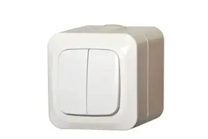 Liregus Hermi 2-gang switch, white