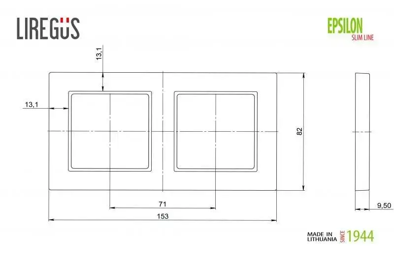Рамка LIREGUS Epsilon Slim K14-145-02 белая Photo 2