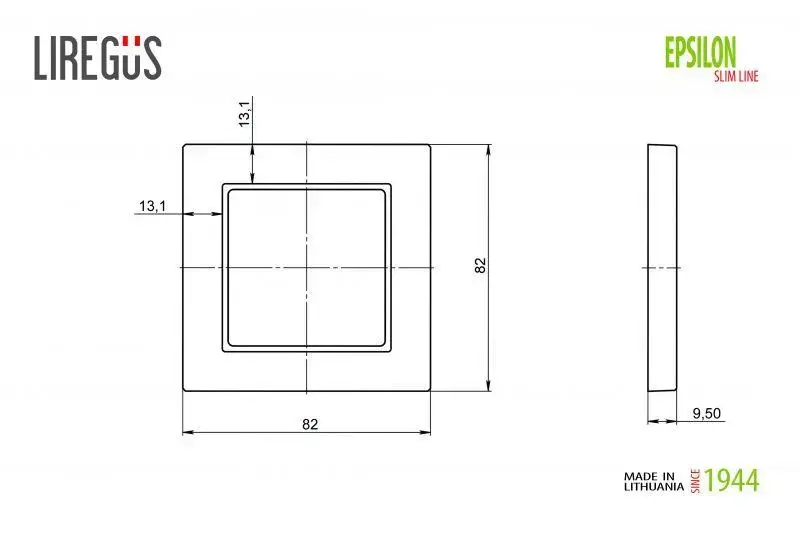 Рамка LIREGUS Epsilon Slim K14-145-01 Photo 2