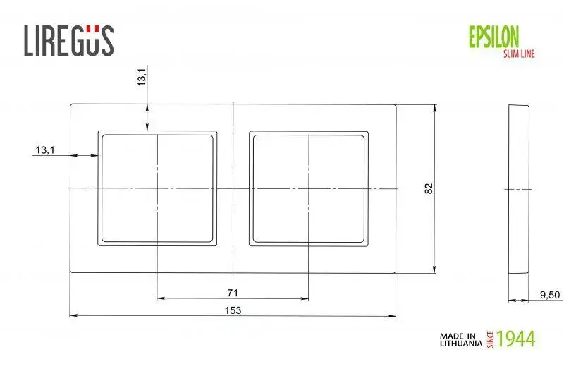Декоративная рамка LIREGUS Epsilon Slim K14-145-02 Photo 2