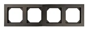LIREGUS Epsilon Slim Frame 14-145-04, 4-Gang, Black