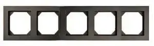 LIREGUS Epsilon Slim 5-gang frame, black