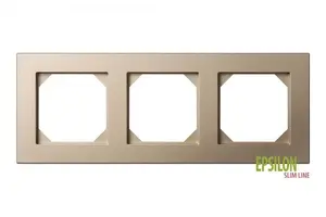 Liregus Epsilon 3-Gang Frame, Champagne