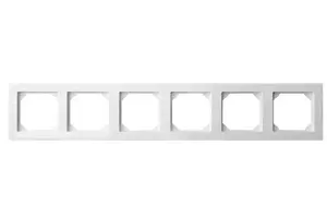 LIREGUS K14-145-06 Slim 6-Gang Frame, White