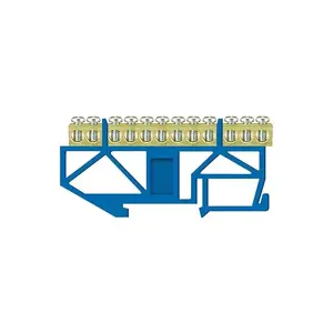 PAWBOL LZ 11/N Terminal Strip for DIN Rail, Blue, 10-Pole