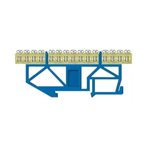 PAWBOL E.4046 DIN Rail Terminal Strip LZ 14/N, 14-Pole, Blue