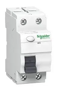 Schneider A9Z05225 noplūdes strāvas relejs, 2P, 25A, 240V, 30mA
