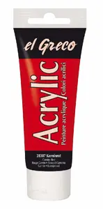 KREUL 28307 Acrylic Paint, Carmine Red, 75 ml Tube