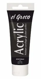 KREUL 28324 Acrylic Paint, 75 ml, Black Tube