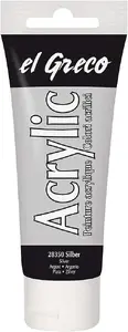 KREUL 28350 Acrylic Paint, 75 ml, Silver