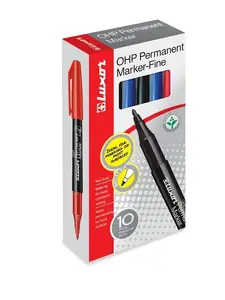 Luxor 3281 Permanent Marker, Black, Bullet Tip