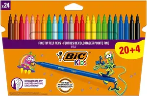 BIC Visa krāsošanas flomāsteri, 24 gabali