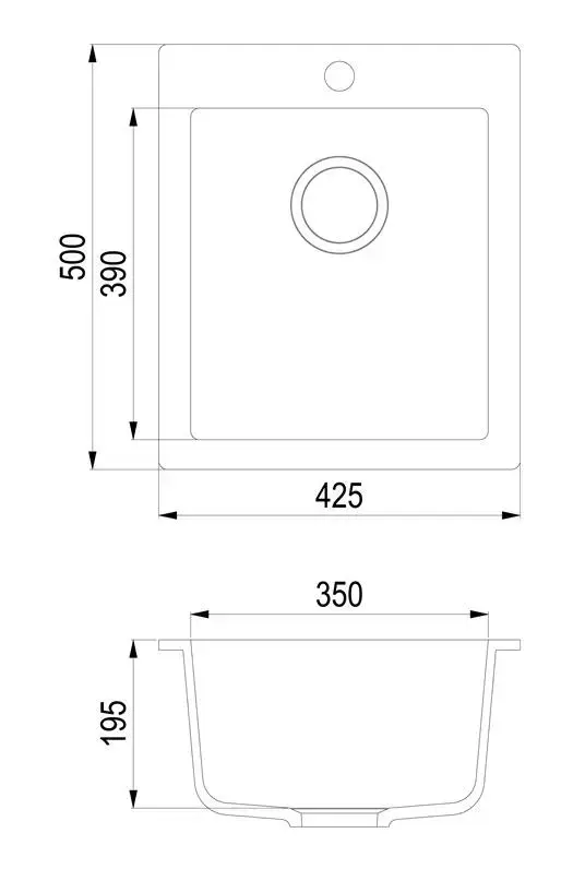 Aquasanita SQS100 Simplex Kitchen Sink Photo 3
