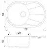 HELIKA SR 101-110AW Oval Kitchen Sink Photo 2