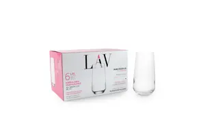 LAV Lal glāžu komplekts 480 ml, 6 gab., caurspīdīgs