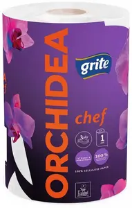 Papīra dvieļi Grite Orchidea, 3 kārtas, 1 rullis