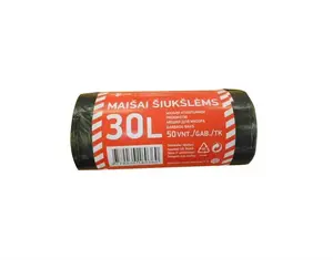 Atkritumu maisi VD_PACK 30 L, 8 mikroni, 50 gabali