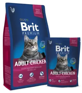Сухой корм для взрослых кошек Brit Premium с курицей