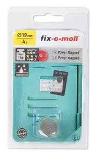 FIX-O-MOLL ūdensizturīgi magnētiskie stiprinājumi, 4 gabali
