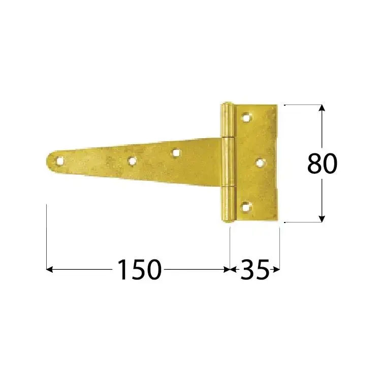 DOMAX Gate Hinge 35mm Gold Photo 2