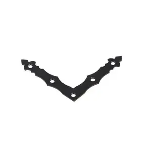 DOMAX 89932 Decorative Corner, 4 cm x 30 cm, Metal Alloy, Black