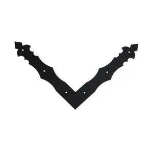 DOMAX 89972 Decorative Corner, 1.5 cm x 10 cm, Metal Alloy, Black