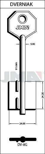 Заготовка ключа JMA DV-8G Photo 2