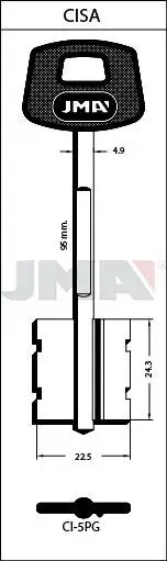 Заготовка для ключа JMA CI-5.PG Photo 2