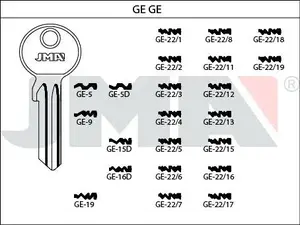 JMA GE-5D atslēgas sagatave