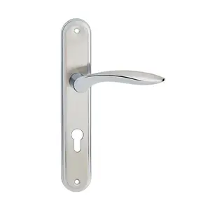 METAL-BUD Blanka Door Handle, 72mm Cylinder, Satin Chrome