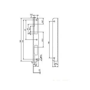 LOB RK91 Strike Plate, White Zinc Plated