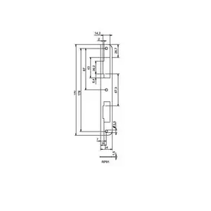 LOB RP91 Strike Plate, White Zinc