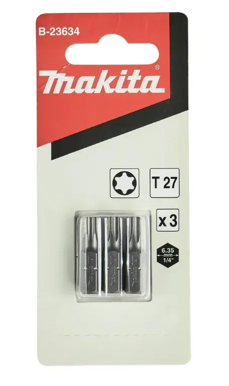 Набор бит Makita B-23634 T27, 3 шт. Photo 2