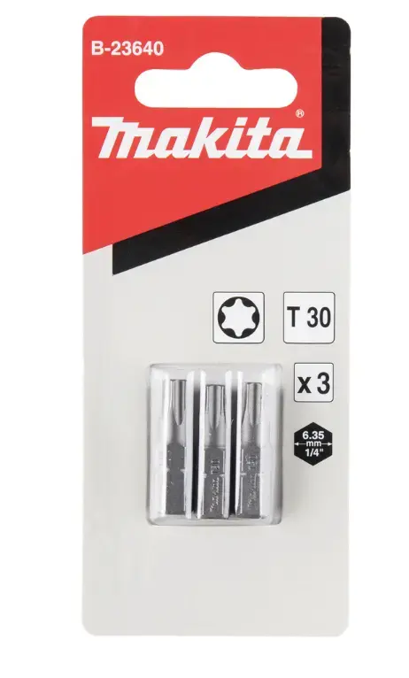 Набор бит Makita B-23640 Torx 30 (3 шт.) Photo 2
