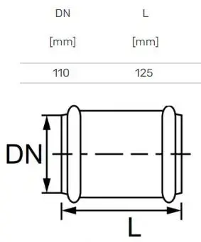 Magnaplast Skolan Repair Coupling 110 mm Photo 2