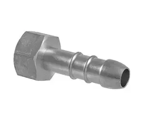 TDM Brass Female Hose Nipple for LPG, 1/2" x 10 mm, Nickel-Plated
