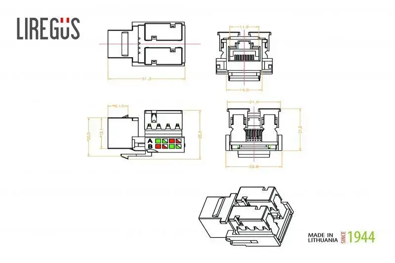 Компьютерная розетка LIREGUS Epsilon IKL-001-01 Photo 3