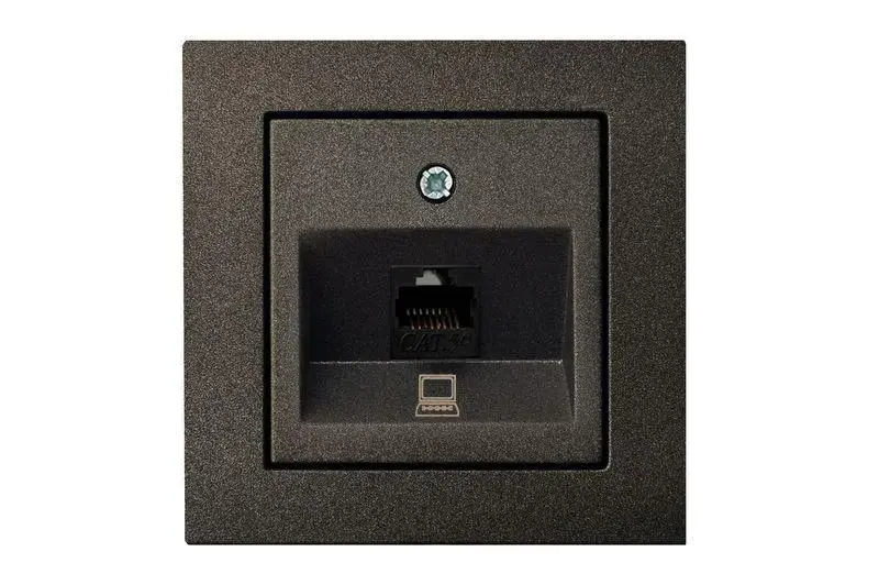Компьютерная розетка LIREGUS Epsilon RJ45 антрацит Photo 3