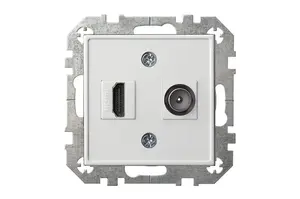 Liregus Epsilon 002-01 White HDMI and TV Socket