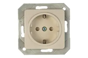 VILMA RP16-002-22 Earthed Socket, Cream