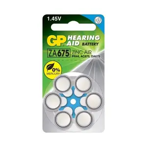 Воздушно-цинковая батарейка для слуховых аппаратов GP ZA675/PR44