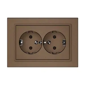 VILMA RP16-021 QR1000 Double Socket, Mocha