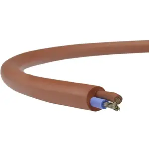 SiHF silikona izolācijas strāvas kabelis 2x1.5 mm² darbam augstā temperatūrā
