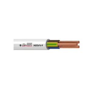 Lietkabelis H05VV-F Power Cable, 5 x 0.75 mm², White