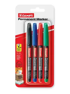 Luxor 3410/4C Mini Markers Set, 4 Pieces